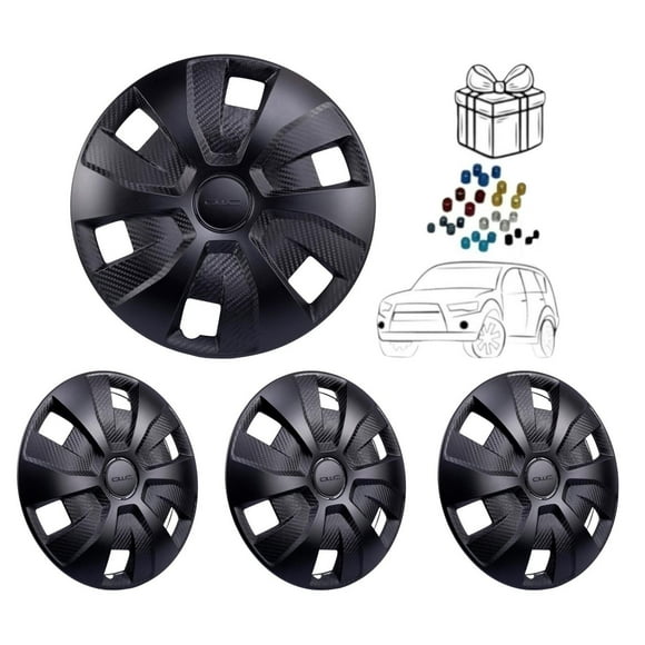 Juego 4 Tapones Polveras Extensión Negro Matte Rin 14 Owc negro