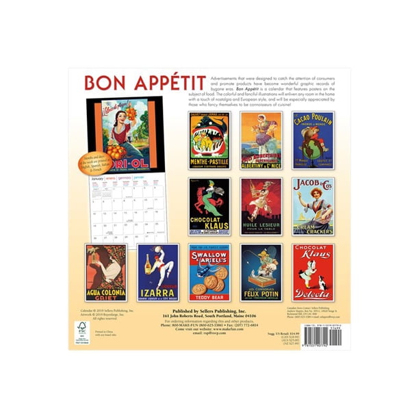 2020-bon-appetit-vintage-poster-art-16-month-wall-calendar-by-sellers-publishing-other-walmart-com