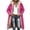 Hot Pink, variant on Winter Coats for Women Hooded Long Quilted Puffer Coat Full Fluffy Lining Maxi Length Coats Navy S
