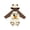 Natural & Brown w Ears, variant on My First Halloween Boys or Girls Long Sleeve Baby Bodysuit
