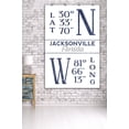 thumbnail image 3 of Jacksonville, Florida, Latitude and Longitude (Blue) (36x54 Giclee Gallery Art Print, Vivid Textured Wall Decor), 3 of 3