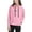 Dark Pink, variant on DKNY Womens Sport Logo Hooded Cotton Sweatshirt