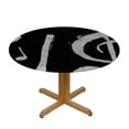 thumbnail image 3 of Orinice Musical Notes Treble Grunge Round Table Cover Stain Resistant Washable Indoor Outdoor Tablecloth Kitchen Dining Wedding Parties 100% Polyester Fiber 54-58, 3 of 8
