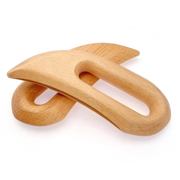 Carbonized Wooden Guasha Massage Scraper Pressure Therapy Acupoint Massager Facial Body Health Care Handle Massage Tool