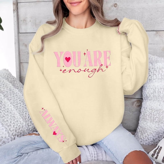 Oversized Sweatshirts for Women Letter Print Long Sleeve Crewneck Fall 2026 Pullover Sweater Casual Fashion Spring Tops