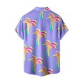 thumbnail image 4 of Summer New Men's Printed Slim Fit Shirt Large Fashion Casual Short Sleeve Shirt MenXL, 4 of 4
