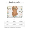 thumbnail image 5 of Honeii Cute Sloth In Yoga Pose Tree print throw blanket, crafted from cozy cotton flannel, offers versatile home decor as a bedding suitable for all seasons.-50"x40", 5 of 6