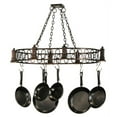 thumbnail image 2 of Meyda 148249 42.5 in. Revival Deco Oblong Pot Rack, Mahogany Bronze, 2 of 6