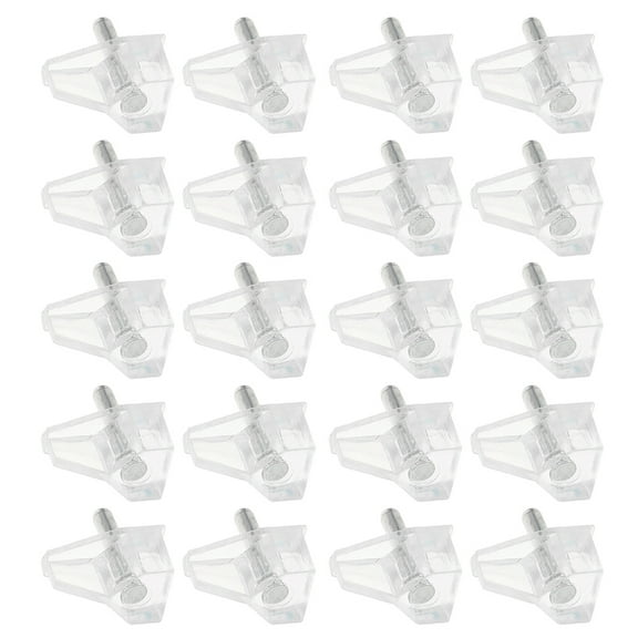 Raindrops 50pcs Transparent Plastic Shelf Pegs for Cabinets Clear Shelf Support Pin Pegs for Wood Shelving Replacement Pegs Clear Plastic Shelf Pegs