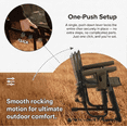 thumbnail image 3 of Avaar Outdoor Folding Rocking Camp Chair w/Cup Holder, 400lbs Capacity, Wild Green, 3 of 10