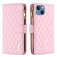 thumbnail image 4 of Wallet with [RFID Blocking] [9 Card Slots ] Zipper Pocket iPhone 13 Mini Premium Soft PU Leather Magnetic Flip Folio with Wrist Strap Kickstand Protective Cover for iPhone 13 Mini,
Pink, 4 of 10