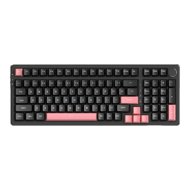 Teclado mecánico para juegos portátil 3 métodos de conexión para computadora portátil Gamer PC marrón interruptor negro Hugo Teclado mecánico