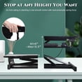 thumbnail image 4 of Adjustable Height 32 Inches Steel Standing Desk Coverter Stand Up Desk Home Office Computer Desk Workstation,Black, 4 of 7