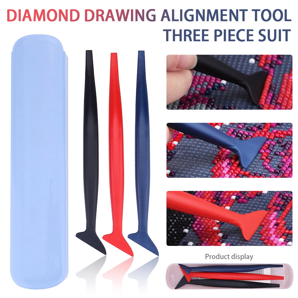 DIY#58 2 Pieces 5D Diamond Painting Tool Ruler and 1 Diamond Painting Fix Tools