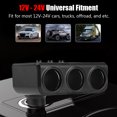 thumbnail image 1 of 12V to 24V Car  Lighter Power Socket Splitter Adapter 3.1A Dual USB  Voltmeter, 1 of 8