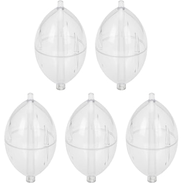 Fish Float, Plastics Clear Float Fishings Slip Cast Float Oval Bubble Float Bobbers Buoys Slip Bobbers Strikes(5Pcs)