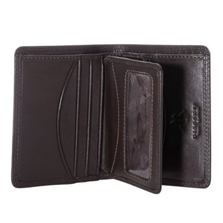 Visconti HT3 Mens Thin Soft Leather Small Bifold Wallet (Brown)