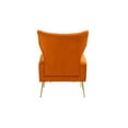 thumbnail image 5 of Modern Accent Chair with Ottoman, Comfy Armchair for Living Room, Bedroom, Apartment, Office (Orange), 5 of 6