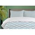 thumbnail image 4 of Ambesonne Blue Nautical Duvet Cover Sets, Horizontal Navy Shape, 2-King, White Blue, 4 of 6