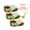 Icecream, variant on Melamine Tidbit Serving Trays for Sushi, Cake Slice, Tarts, Pies, Cream Puffs Rectangular with Modern Attractive Designs 10" x 6.5" Each 3pcs/Set and a Free Sauce/Salsa Spoon (Icecream)