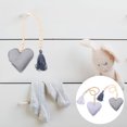 Hareemi 2pcs Wooden Beads Hanging Decors Party Heart Shape Pendants