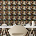 thumbnail image 3 of Ambesonne Retro Peel & Stick Wallpaper for Home, Geometric Colorful Stripe, 13"x36", Multicolor, 3 of 6