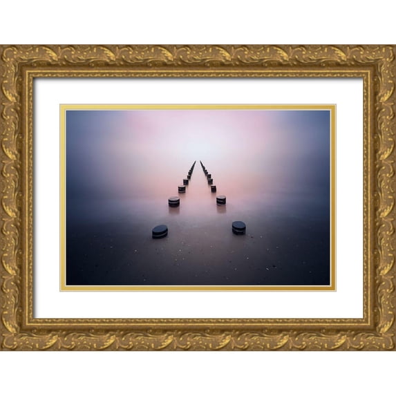 Jubic, Srecko 14x11 Gold Ornate Wood Framed with Double Matting Museum Art Print Titled - Alone in the silence