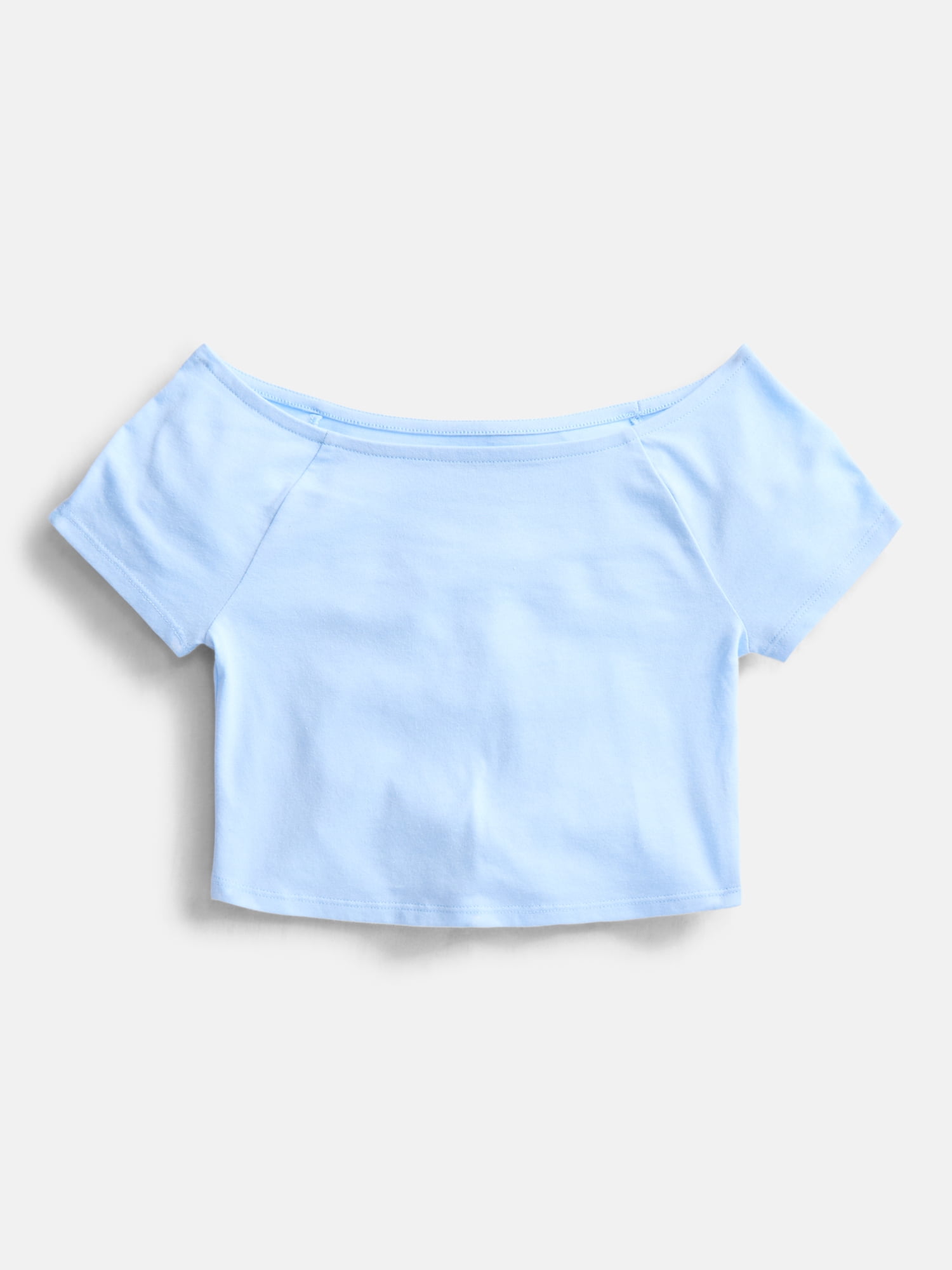 Weekend Academy Girls Wide Neck Knit Top with Short Sleeves, Sizes 4-18