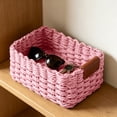 thumbnail image 5 of Luoshdecor Woven Rope Storage Basket Natural Paper Rope Organizer Basket Decorative Wicker Basket For Home Bathroom Bedroom Kitchen Office Sundries Cosmetics Toys, 5 of 6