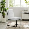 thumbnail image 3 of Modway Indulge 18.5" Modern Fabric Tufted Dining Chair in White (Set of 2), 3 of 10