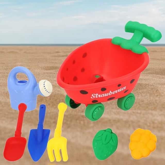 Juguetes de arena de playa para niños, juego de simulación, juego de construcción de castillos de arena ligeros, juguete de playa para parque, jardín, playa, de 3 a 10 años Rojo