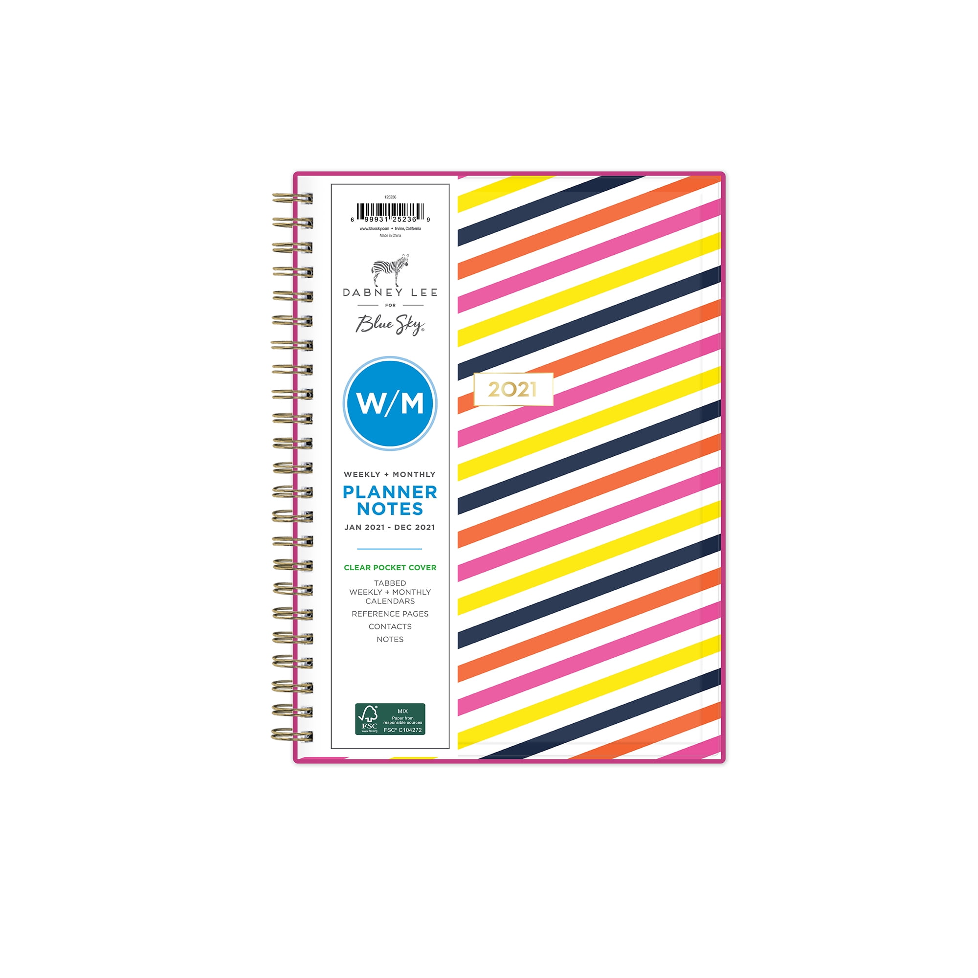 Dabney Lee for Blue Sky 2021 Weekly Planner Notes, 5.875"x8.625", Fruit
