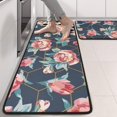 thumbnail image 2 of Kitchen Rugs Sets Of 2,Pioneer Flower Floral Print Pattern Anti Fatigue Kitchen Mat Rugs Non Slip Washable,Decorative Kitchen Floor Mats for Kitchen,Sink,Laundry,17"x47"+17"x47", 2 of 5