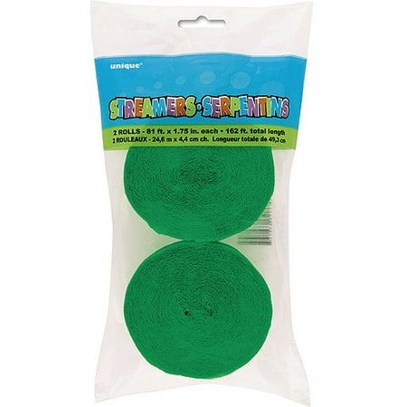 Crepe Streamers, 1.75" x 81', 2-Pack