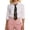 Coffee, variant on Unisex Teen Satin Necktie with Decorative Chain Pre-Tied Necktie for Graduation