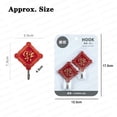 thumbnail image 5 of 2Packs(4pcs) Self Adhesive Hooks w/ Chinese FU Character for Kitchen Bathroom Bedroom, 5 of 8