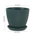 thumbnail image 3 of Steadline Plastic Flower Pots with Saucers and Drainage Holes, Indoor Outdoor Plant Containers for Succulents Herbs Flowers, Lightweight Durable Gardening Pots with Trays, 3 of 6