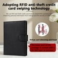 thumbnail image 3 of Arcticwind RFID Passport Holder,Multi functional Wallet,Flight Ticket Card Clip,Double Fold,Passport Document Wallet,Mini Travel Document Pouch for Women & Men,Passport Clip with ID card window,Black, 3 of 6