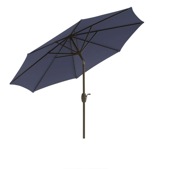 Polytrends Holme 9-foot Steel Market Patio Umbrella with Tilt-and-Crank Navy Blue