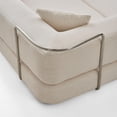 thumbnail image 4 of 74.8''Convertible Floor Sofa Bed with Pillow & Blanket, Compact Memory Foam Guest Sleeper with Enhanced Sturdy Frame, Foldable Lounger Couch for Living Room, Bedroom, Small Spaces (Cream), 4 of 5
