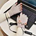 thumbnail image 2 of Guantes calentados por USB Dedos de gatos ZHAOCHENG Blanco B Guantes cálidos con calefacción completa, 2 of 4
