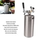 thumbnail image 3 of Dispensador De Cerveza Artesanal, Barril De Acero Inoxidable De 3,6 L, Conexión Rápida A Prueba De Fugas Para Elaboración Casera, 3 of 8