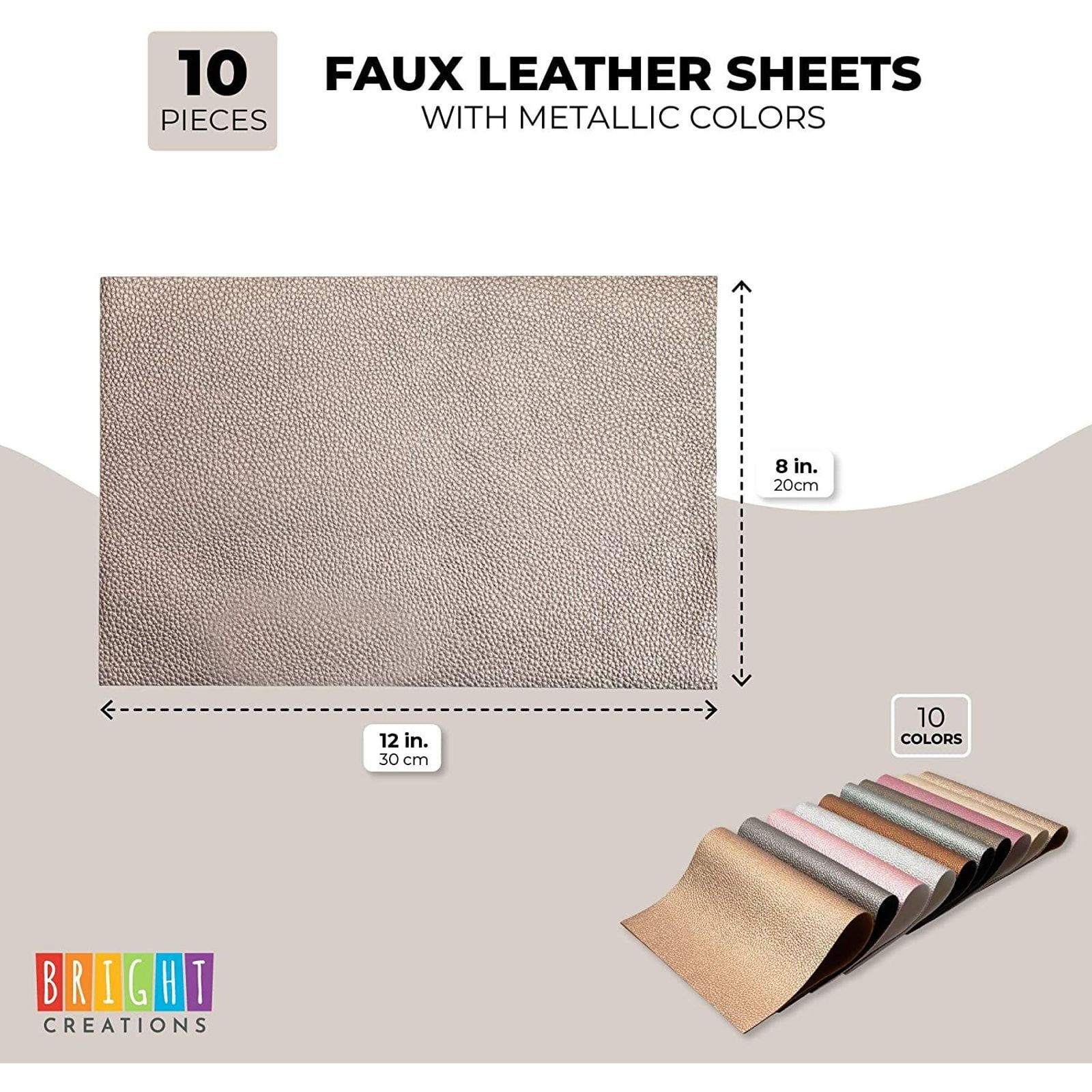 Meneng Pink Faux Leather Sheets: 10pcs 8x12 Inch Brown Solid Pattern  Leatherette Assorted A4 Bundle for Bows Earrings DIY Crafts