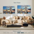 thumbnail image 4 of Elephant Stock Tower Bridge Of London Wall Art - Horizontal Multi Panel Canvas - Living Room Wall Decor - Places Multi Panel - Gray And Orange Decor - 50" x 32", 4 of 8