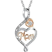 XCHENT TECH Best Gifts for Women,Sterling Silver Mom Grandma Necklace, Birthday Mothers Day Valentine's Day Jewelry Gifts for Mom Grandma Wife from Daughter Son