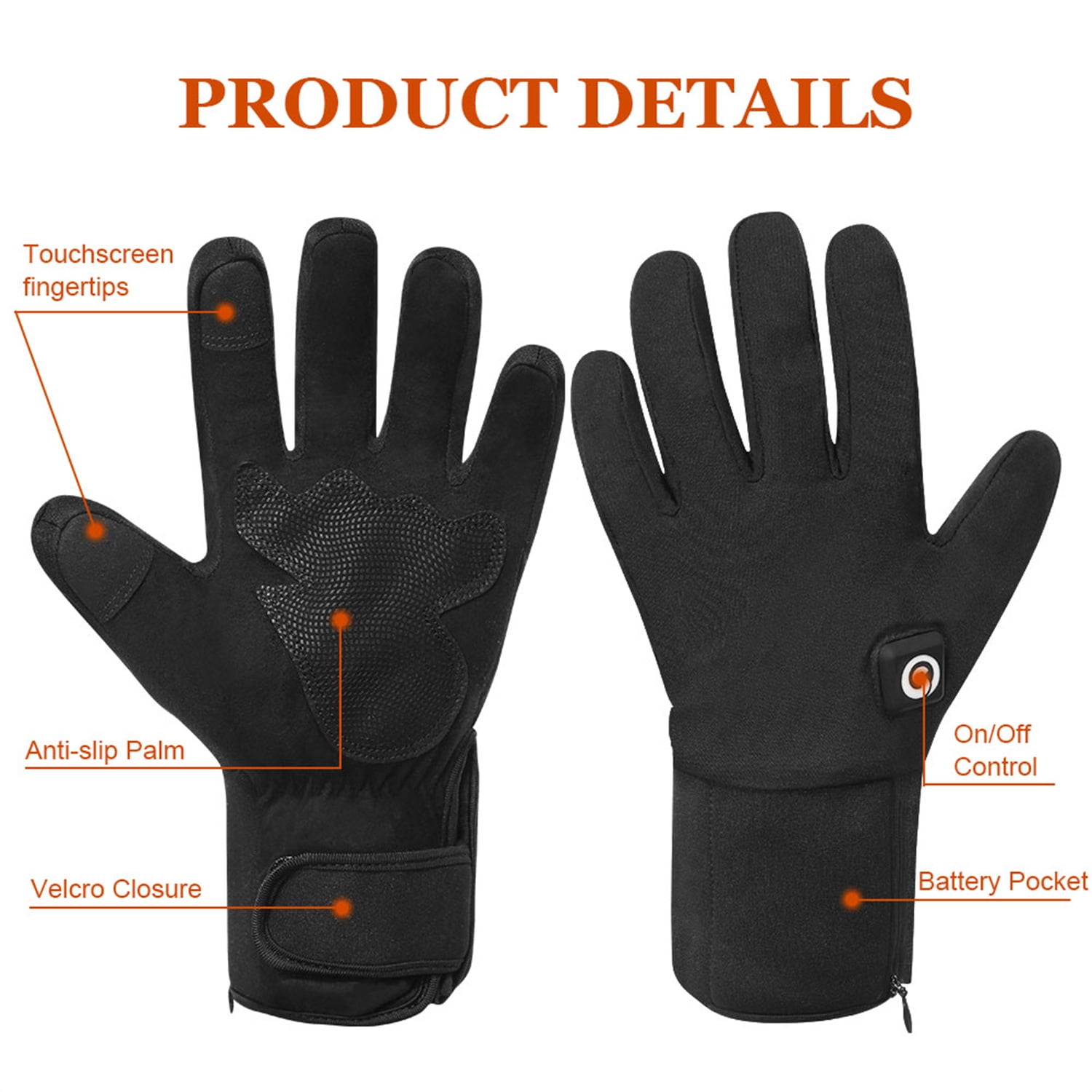 SAVIOR HEAT Heated Cycling Gloves for Men Women, Thin Electric Rechargeable Battery Motorcycle Warm Gloves 7.4V 2200mAh Hand Warmer Gloves for Cold Weather Work Ski Skate Hiking Camping Hunting