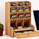 thumbnail image 2 of Elegante organizador de escritorio de madera de bambú, organizador de escritorio de oficina de bambú ecológico y sostenible para un uso versátil en cualquier entorno, 2 of 8