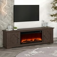 thumbnail image 3 of FESTIVO 78" TV Stand with 36" Fireplace for up to 400sq ft -Brown, 3 of 12