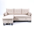 thumbnail image 5 of L-Shaped Reversible Chaise Sectional Sofa with Storage - Cotton-Linen, Office & Apartment Ready (Beige), 5 of 11