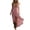 Pink, variant on Ladies Sleeveless Cami Dress V Neck Lace Loose Casual Midi Sundress Loose fit vacation dress